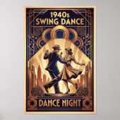 Vintage Swing Dance Poster (Voorkant)