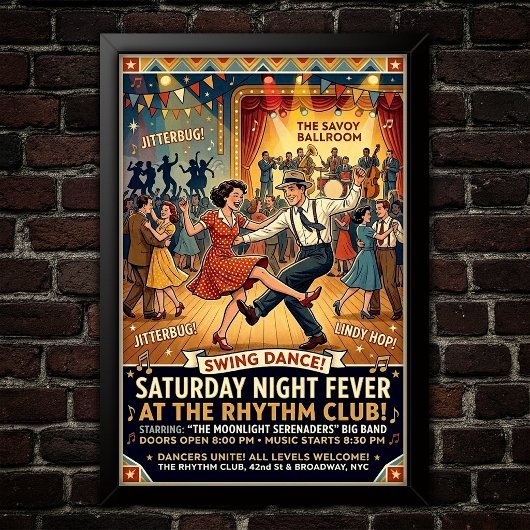Vintage Swing Dance Poster