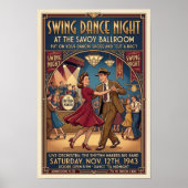 Vintage Swing Dance Poster (Voorkant)