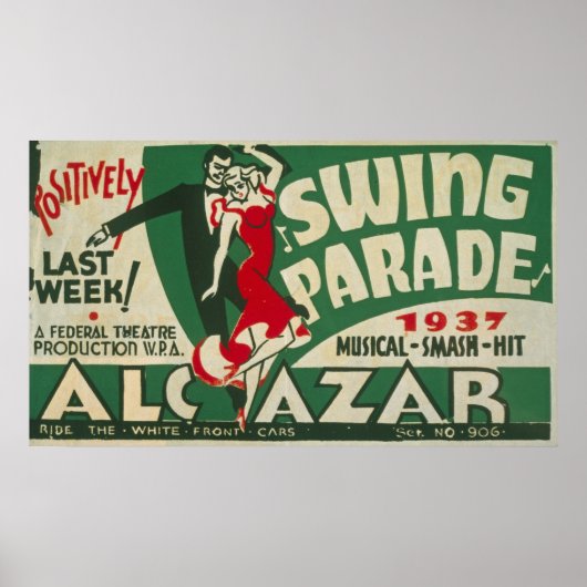 Vintage Swing Parade Poster (Voorkant)