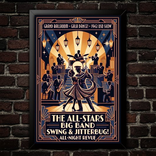 Vintage Swingdansposter Poster