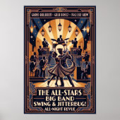 Vintage Swingdansposter Poster (Voorkant)