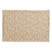 Vintage Swirling Leaf Patterns on White Back Kussensloop (Achterkant-Links)