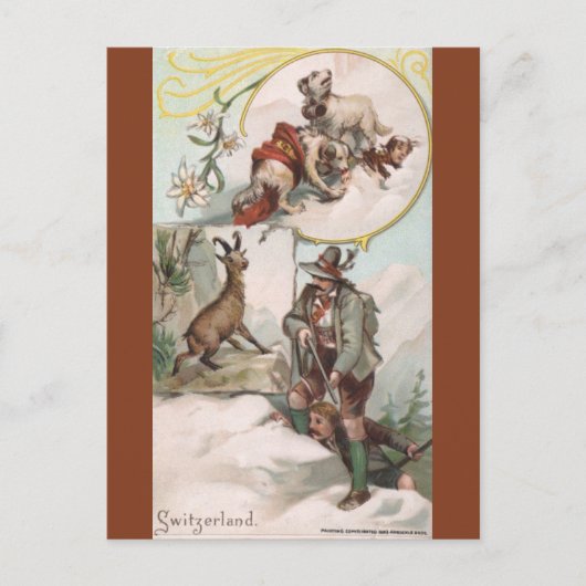 Vintage Switzerland Briefkaart (Voorkant)