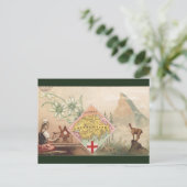 Vintage Switzerland Map Briefkaart (Staand voorkant)
