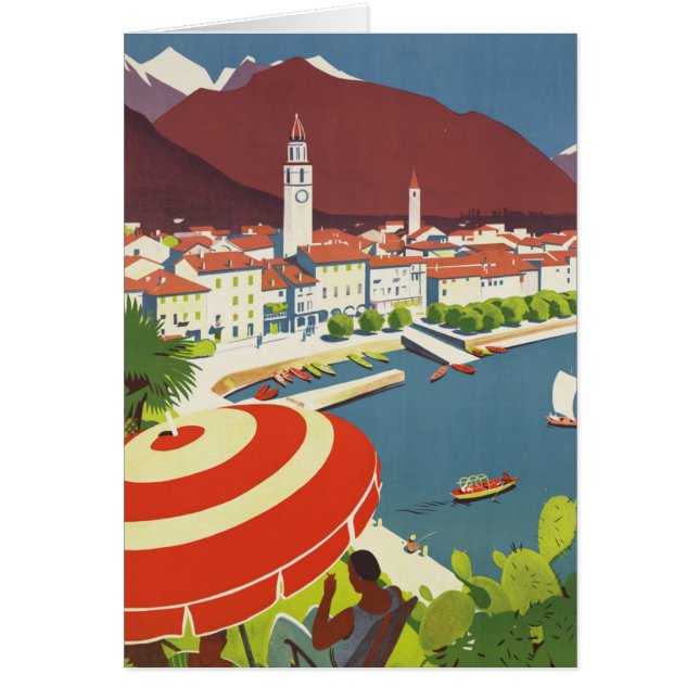 Vintage Switzerland Travel Advert Art (Voorkant)