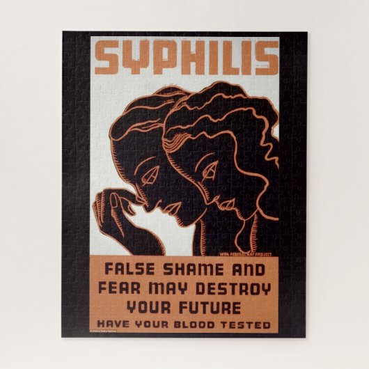 Vintage Syfilis Poster Puzzel Openbare Gezondheid (Verticaal)