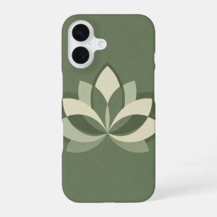 Vintage Symmetrische Lotus iPhone 16 Hoesje