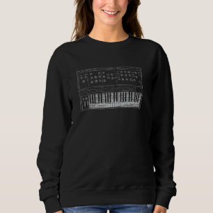 Vintage Synthesizer Doodle u2013 Analoog ontwerp v Trui