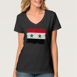 Vintage Syrische Arabische Republiek Vlag Syrische T-shirt