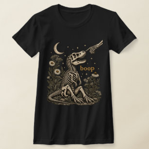 Vintage T Rex Skelet Boop Gotische Dinosaurus T-shirt