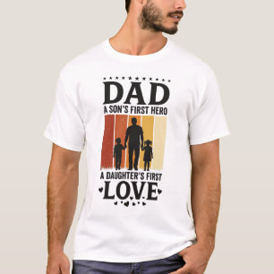 Vintage T-shirt Vader Zoon Eerste Held Dochter Eer
