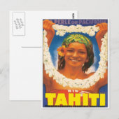 Vintage Tahiti Briefkaart (Voorkant / Achterkant)