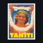 Vintage Tahiti Briefkaart<br><div class="desc">Tahiti Island Pacific Ocean Vintage Travel Art nostalgische kleurrijke illustraties van ouderwetse hotels en luxe resorts uit de hele wereld. Ons collectie van kunstwerken bezoekt toeristen bestemmingen vanuit Oudertijdse reisposters en bagageetiketten cadeau lusteloze landschappen, een snel groeiende stad en exotische omgeving van toeristische plaatsen over de hele wereld in Azië...</div>