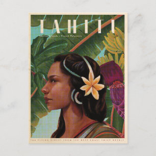 Vintage Tahiti Island Briefkaart