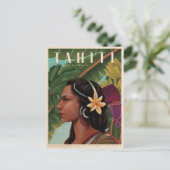Vintage Tahiti Island Briefkaart (Staand voorkant)