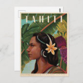 Vintage Tahiti Island Briefkaart (Voorkant / Achterkant)
