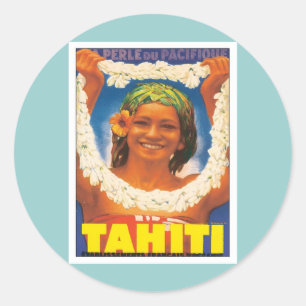 Vintage Tahiti Ronde Sticker