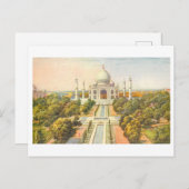 Vintage Taj Mahal  Briefkaart (Voorkant / Achterkant)