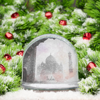 Vintage Taj Mahal Snow Globe – Retro India Travel  Sneeuwbol