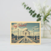 Vintage Taj Mahal Travel Briefkaart (Staand voorkant)