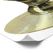 Vintage Tall Frosty Draft Beer, Alcohol Beverage Poster (Hoek)