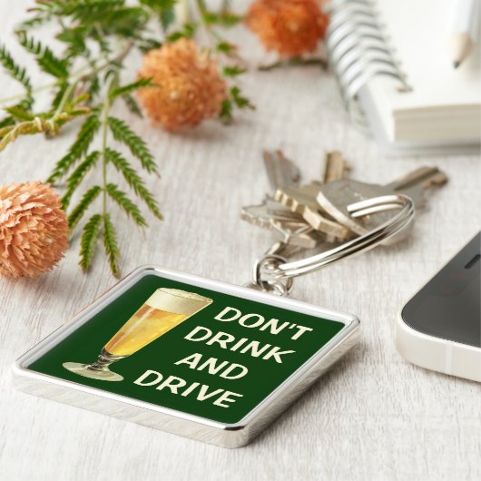 Vintage Tall Frosty Draft Beer, Alcohol Beverage Sleutelhanger (Zijkant)