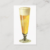 Vintage Tall Frosty Draft Beer, Alcohol Beverage Visitekaartje (Achterkant)
