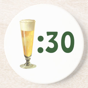 Vintage Tall Frosty Draft Beer, Alcohol Beverage Zandsteen Onderzetter