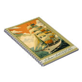 Vintage Tall Ship Sailing Retro Nautical Notitieboek (Rechterzijde)