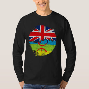 Vintage Tamazight met Britse Vlag Roots Amazigh  T-shirt