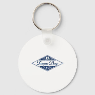 Vintage Tampa Bay Florida opgericht 1849 Beach B Sleutelhanger