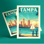Vintage Tampa Briefkaart