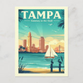 Vintage Tampa Briefkaart (Voorkant)