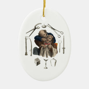 vintage tandartsgiften keramisch ornament