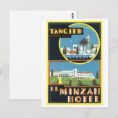 Vintage Tangier, Marokko El Minzah Hotel Briefkaart (Voorkant / Achterkant)