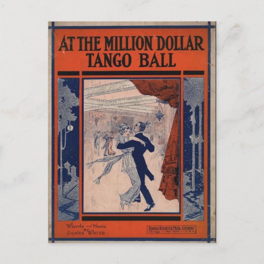 Vintage Tango Book Hoesje Briefkaart (Voorkant)