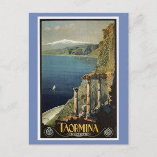 Vintage Taormina Sicilië - Italiaanse reisorganisa Briefkaart