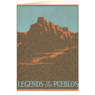 Vintage Taos Pueblo's New Mexico, Reisposter Kunst