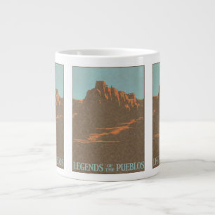 Vintage Taos Pueblo's New Mexico, Reisposter Kunst Grote Koffiekop