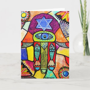 Vintage Tapastry Hamsa Kaart