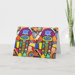 Vintage Tapastry Hamsa Kaart