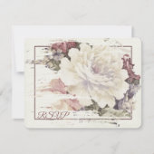 vintage tapijt roos RSVP Kaartje (Voorkant)