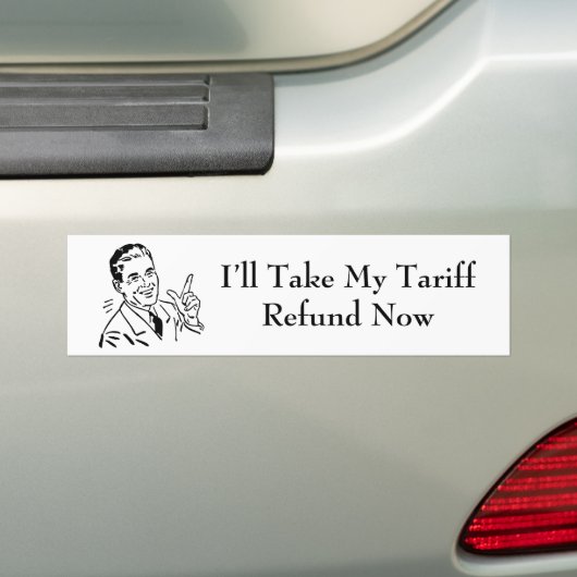 Vintage Tariff Refund Check Bumpersticker (Op auto)