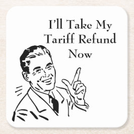 Vintage Tariff Refund Check Kartonnen Onderzetters