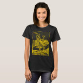 VINTAGE TAROT CARD CUPS KNIGHT T-SHIRT (Voorkant volledig)