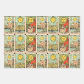 Vintage Tarot Cards Sun Moon Stars  Inpakpapier Vel (Voorkant 2)