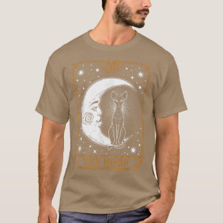 Vintage Tarot Kaart Crescent Moon Stars Egyptische T-shirt