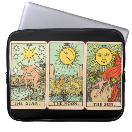 Vintage Tarot Kaart Trio Laptop Sleeve