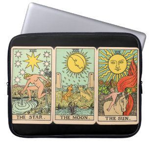 Vintage Tarot Kaart Trio Laptop Sleeve